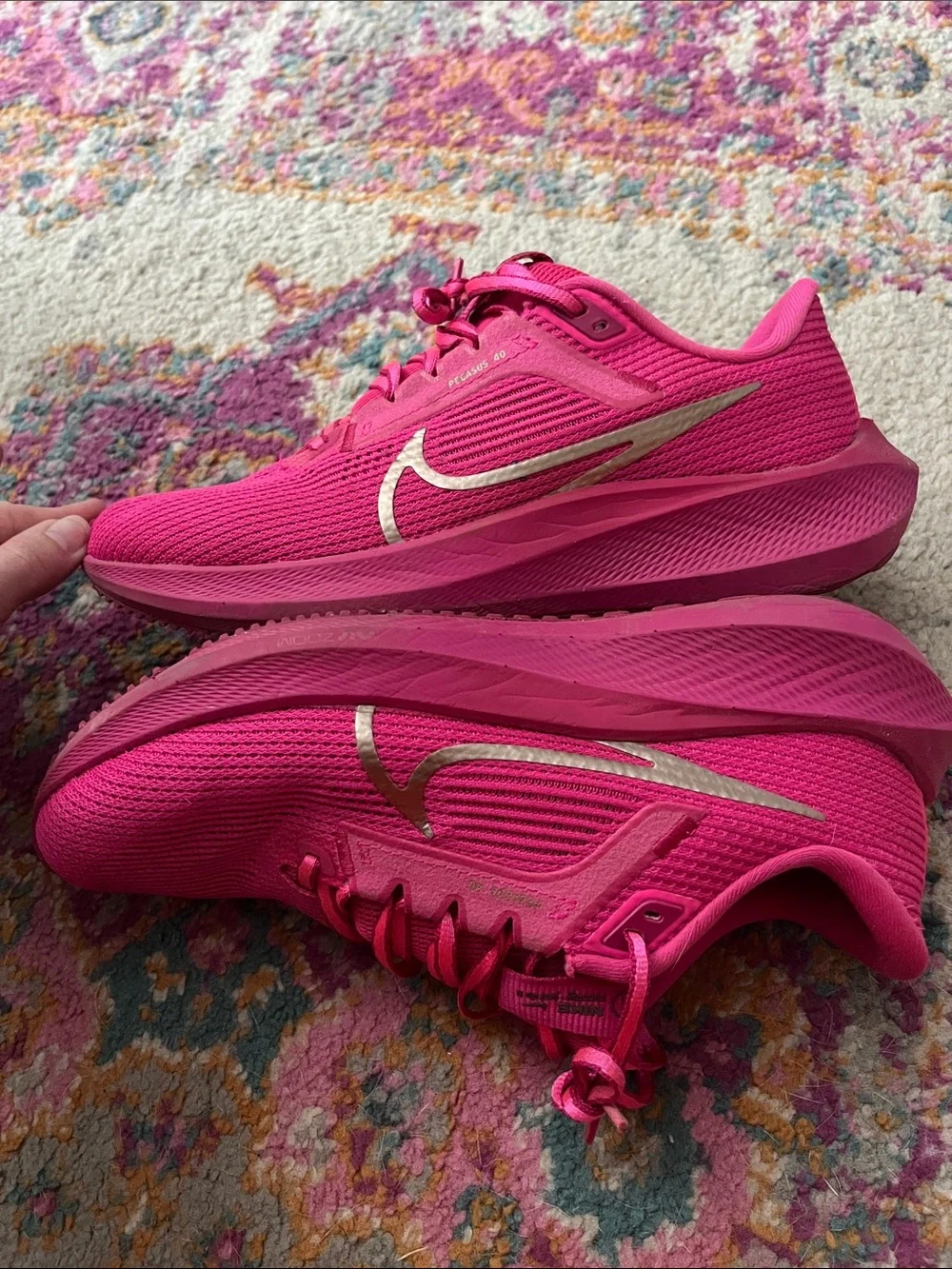 Nike Air Zoom Pegasus 40 Fierce Pink Gold Running Shoes Women’s Size 7
